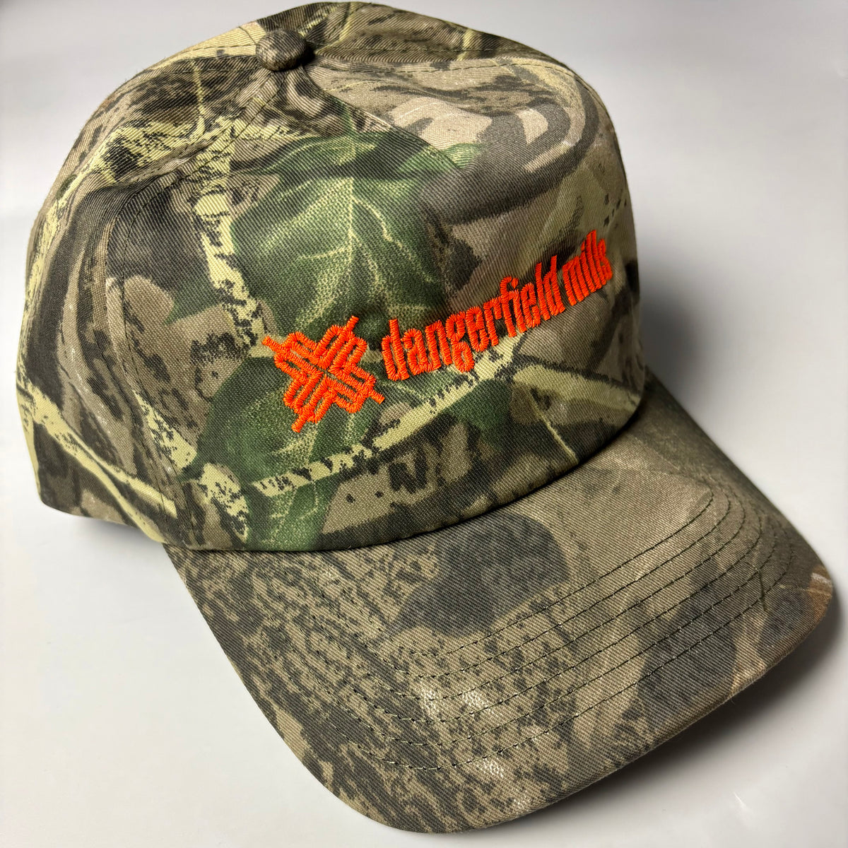 Tree Camo Logo Cap — Fluoro Orange