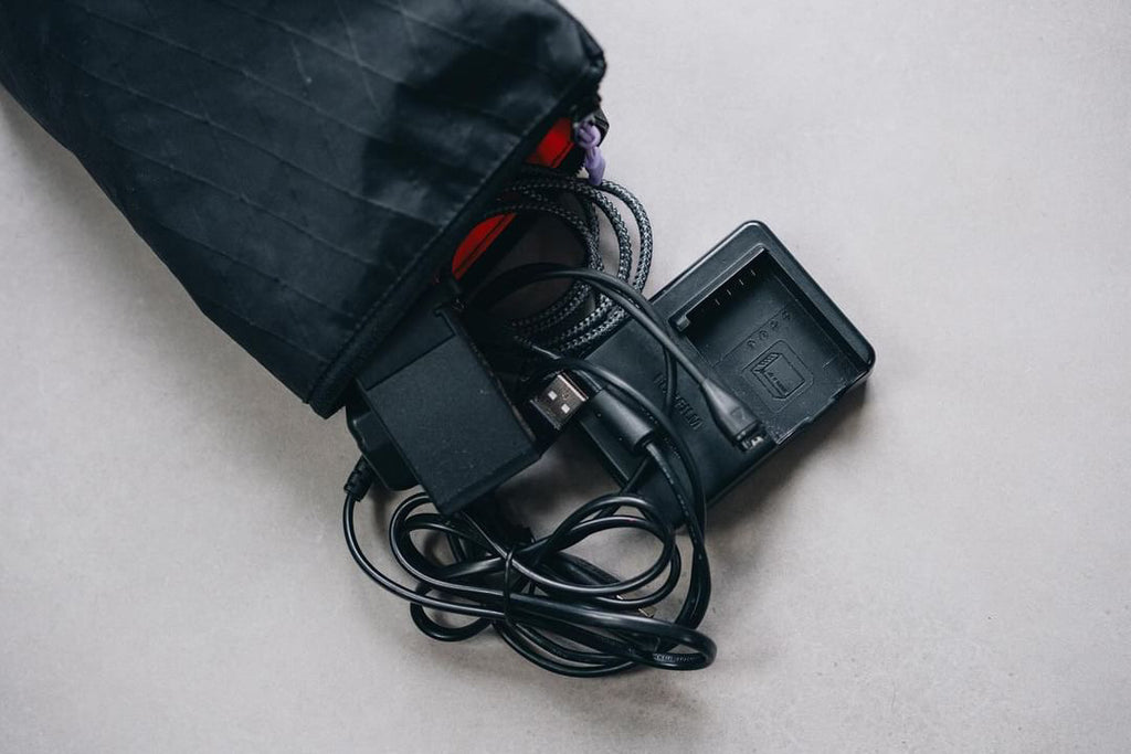 Puzo pouch — black X-Pac® & orange