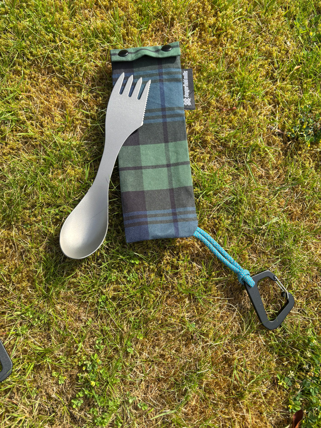 Spork with wax cotton pouch