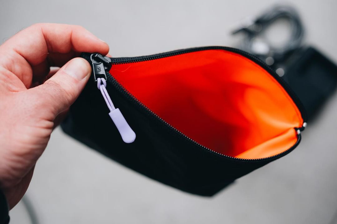 Puzo pouch — black X-Pac® & orange