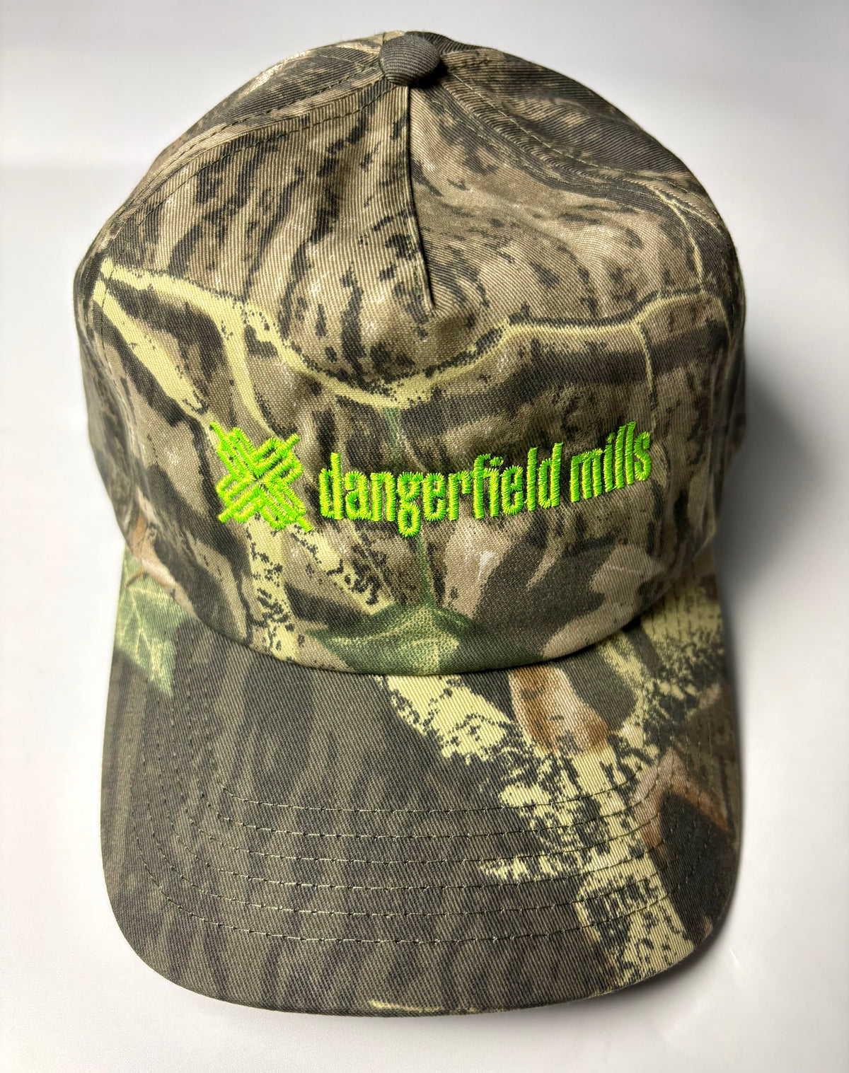 Tree Camo Logo Cap — Fluoro Green