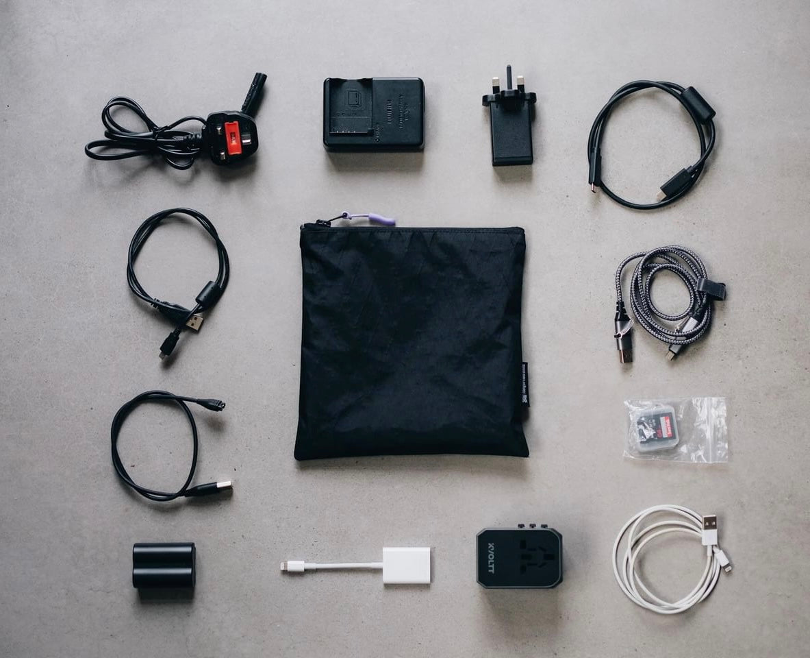 Puzo pouch — black X-Pac® & orange