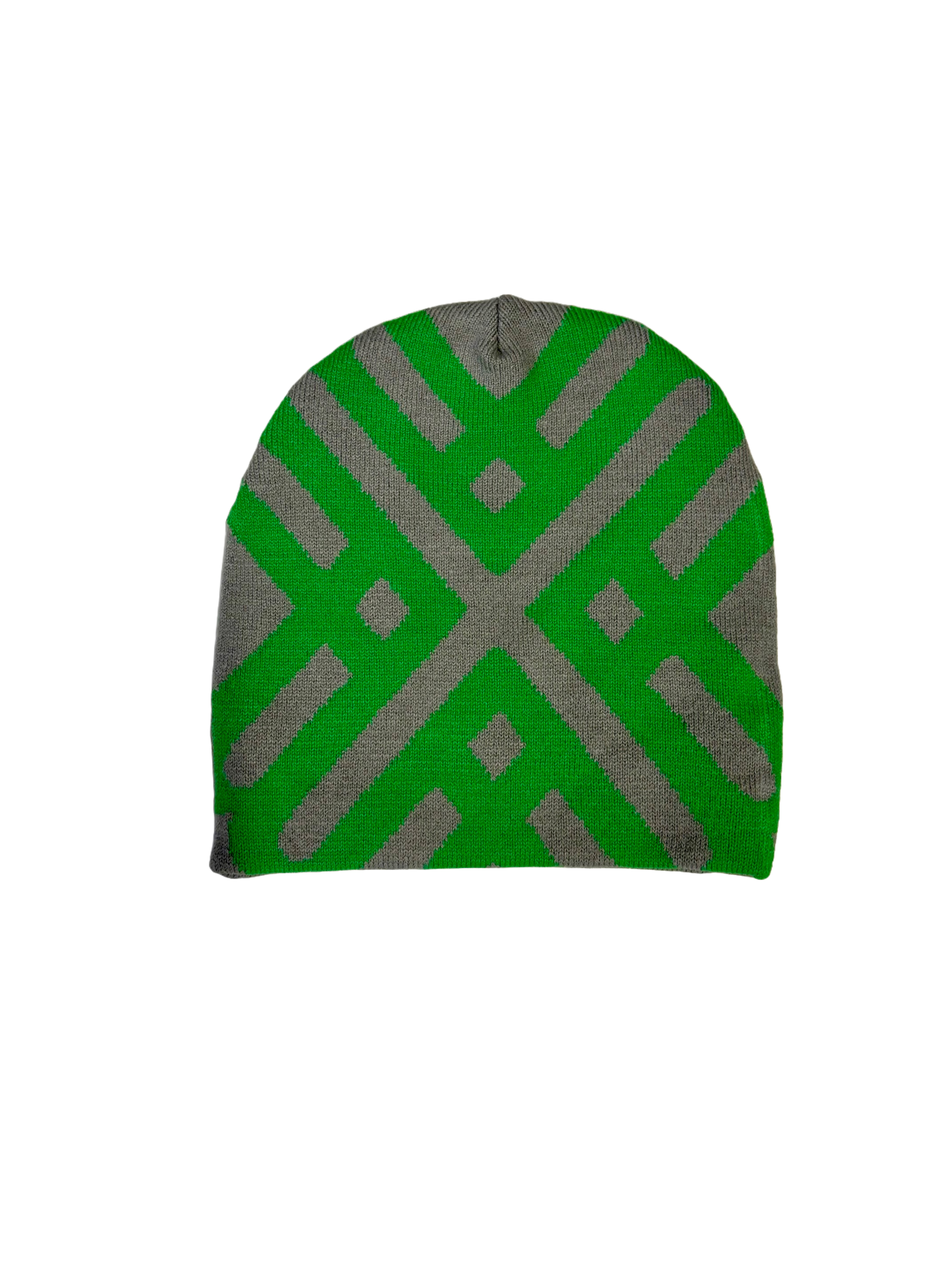 Logo beanie — cool grey and green