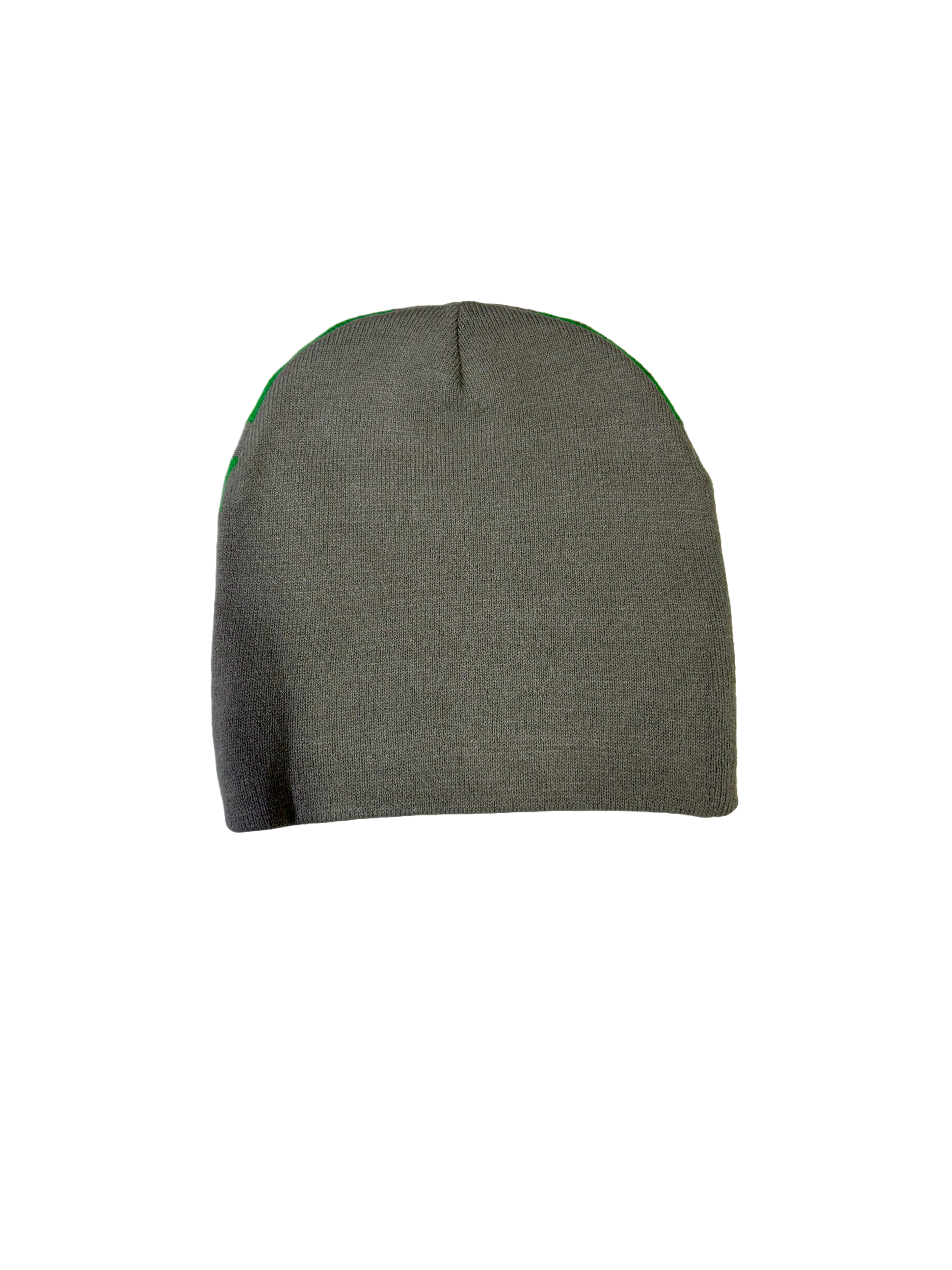 Logo beanie — cool grey and green