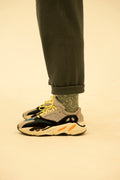 Coen Slub Socks - Green Marl