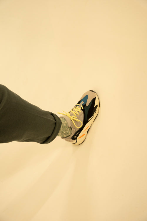 Coen Slub Socks - Green Marl